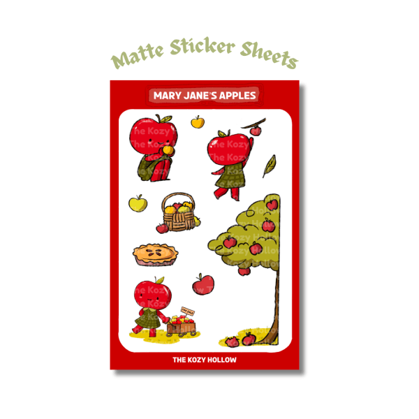 Mary Jane's Apples - Sticker Sheet