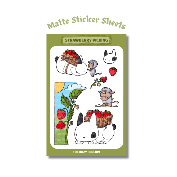 Strawberry Picking - Sticker Sheet