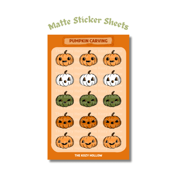 Pumpkin Carving - Sticker Sheet